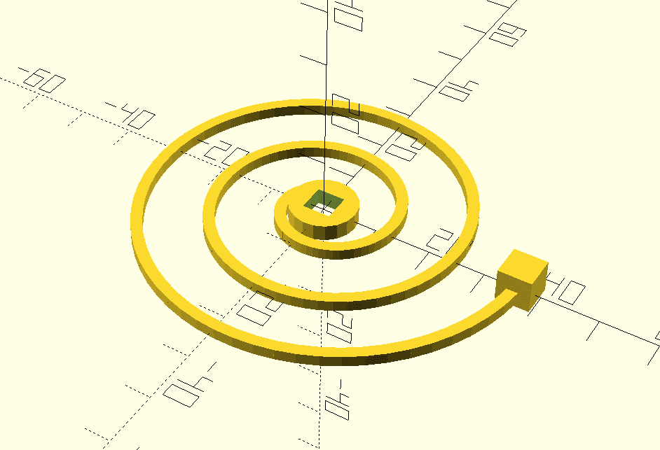 Spiral spring on OpenSCAD from *Eva Dubar*